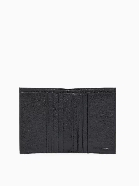 Кожаный кошелек Emporio Armani черный