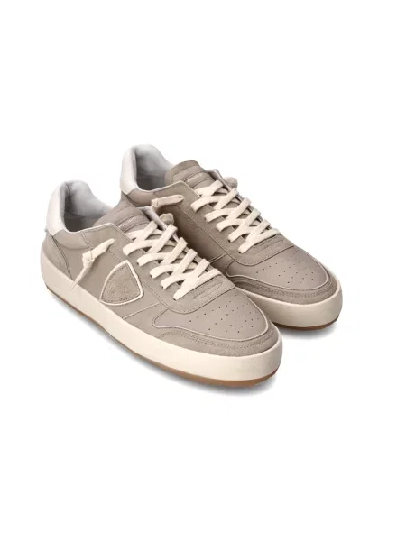 Buty do tenisa Philippe Model skórzane do tenisa szare