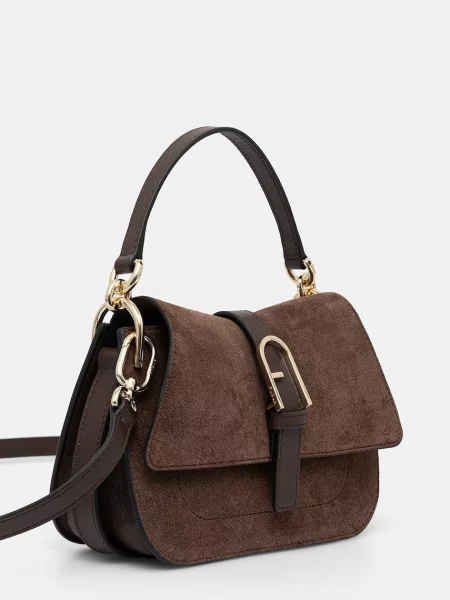 Geantă Furla Flow Mini Top Handle CN maro