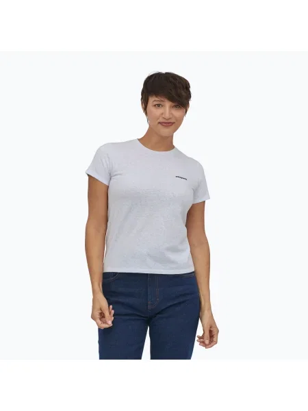 Női trekking póló Patagonia Logo Responsibili-Tee white. Méret: XS fehér