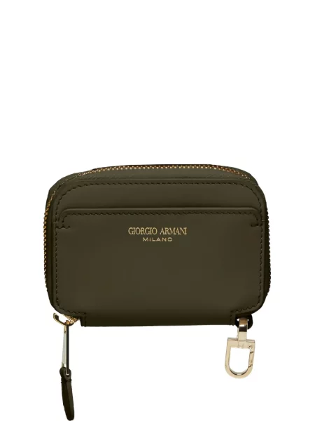 Portofel Giorgio Armani din piele verde