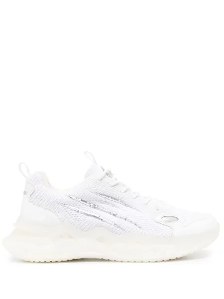 Sneakerși Plein Sport cu șireturi din dantelă alb