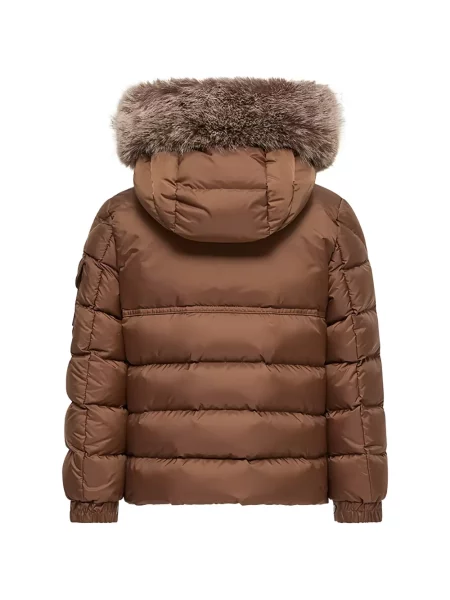 Kurtka puchowa dziecięca Moncler Enfant brązowa