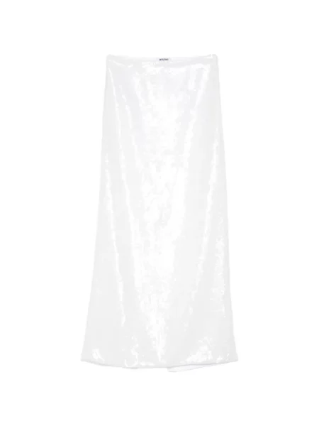 Maxi fusta maxi Moschino cu paiete alb