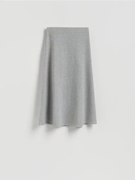 Reserved Fustă maxi din jerseu gri-închis gri