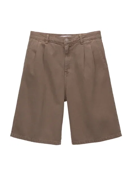 Pull&Bear Plisované rifle hnedá