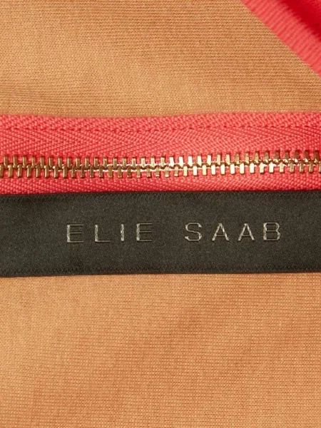 Mały sukienka mini Elie Saab plisowana garniturowa czerwona