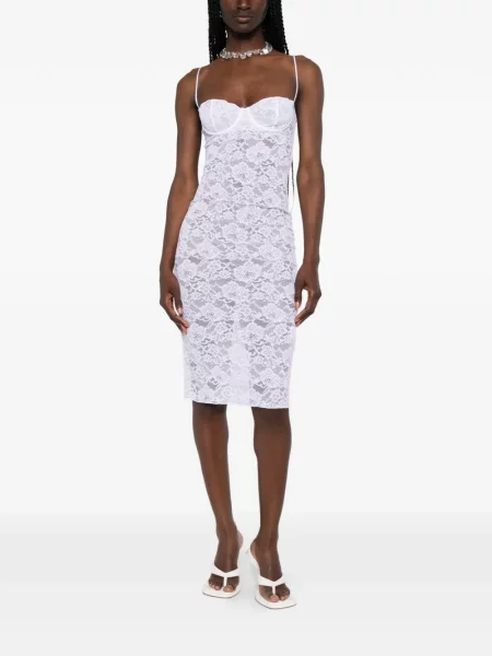 Rochie Oseree din dantelă alb