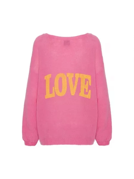 Sweter wełniany Americandreams wełniany różowy