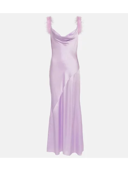Rochie Self-portrait de mătase violet