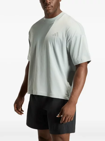 Scurt tricou Adidas alergare cu broderie portocaliu