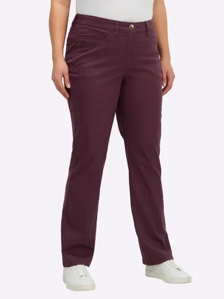 SHEEGO Pantaloni burgundy roșu