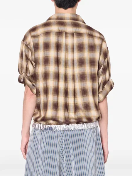 Karirana košulja Kolor karirani smeđa