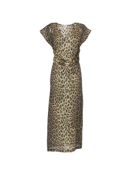 Rochie maxi Moschino cu imagine cu model leopard