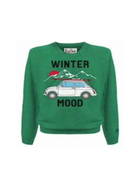 Sweter Mc2 Saint Barth z kaszmiru zielony