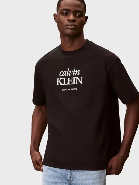Діамант футболка Calvin Klein Jeans чорна