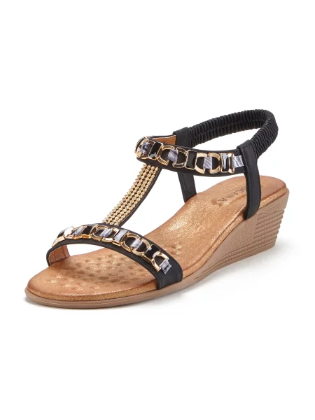 VIVANCE Sandali zlata črna