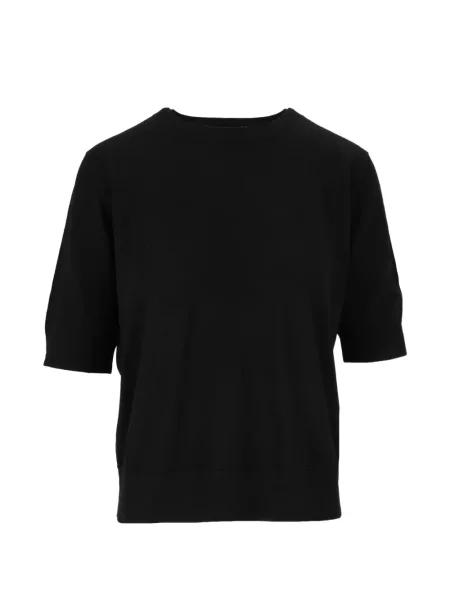 Scurt top Kangra cu decolteu rotund negru