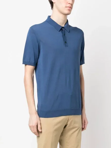 Tricou polo Roberto Collina albastru
