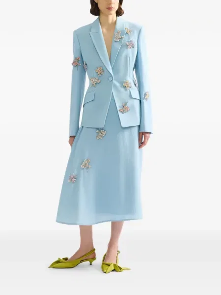 Fustă Erdem drapată albastru