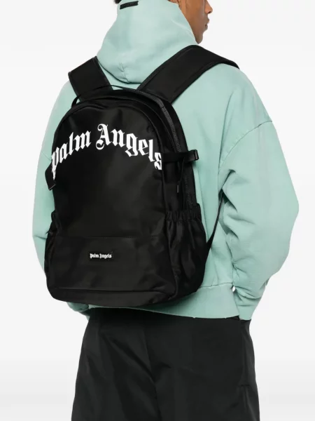 Rucsac Palm Angels cu imagine negru