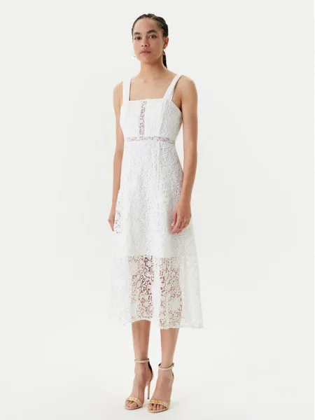 Morgan rochie midi mulată ROVIDA alb