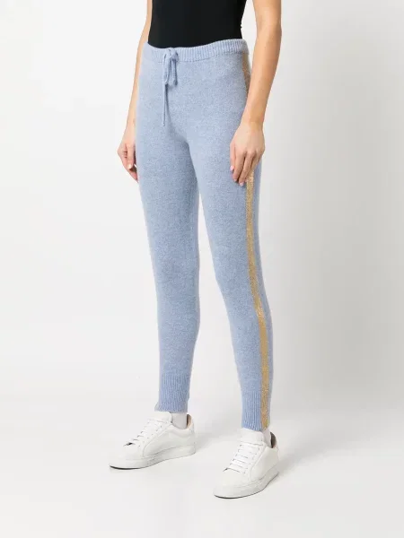 Płytkowy spodnie Madison.maison z kaszmiru w paski niebieskie