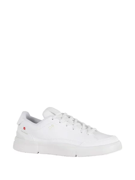 Sneakersy On sznurowane koronkowe białe