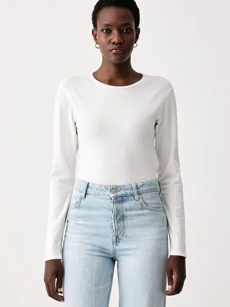 Marc O'Polo longsleeve z bawełną biała