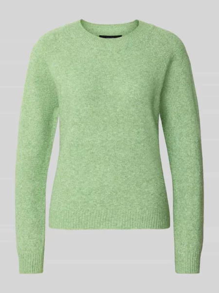 Sweter z dzianiny o kroju z raglanowymi rękawami model ‘DOFFY’ zielony