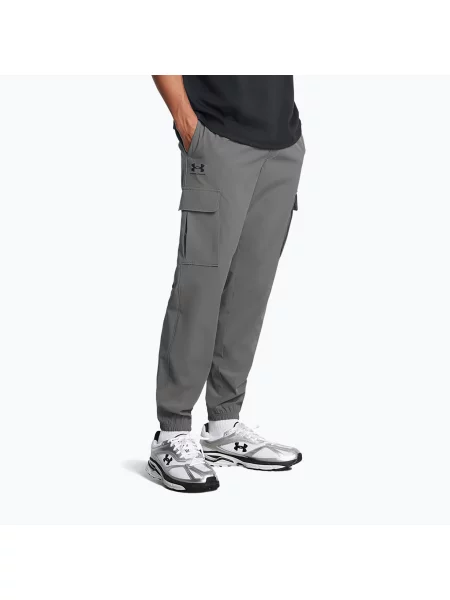 Pantaloni de antrenament pentru bărbați Under Armour Vibe Woven Cargo castlerock/black negru