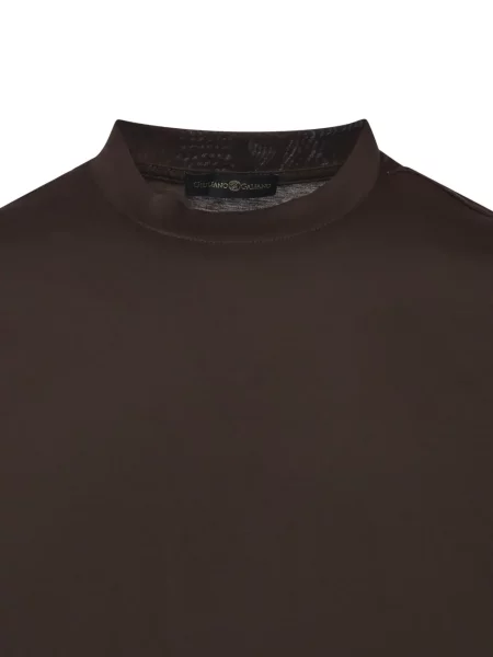 Tricou Giuliano Galiano cu decolteu în U scurt maro