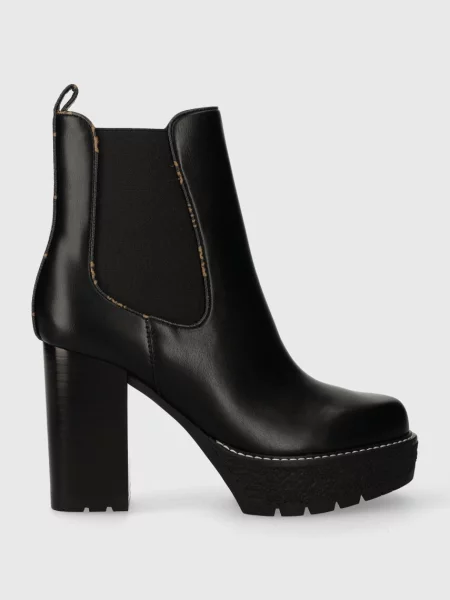 Боти челси Guess MAELEA с дебел черно
