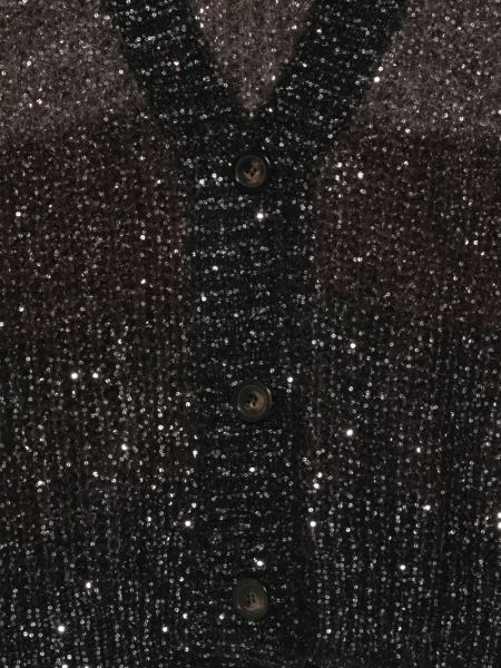 Cardigan D.exterior cu paiete negru