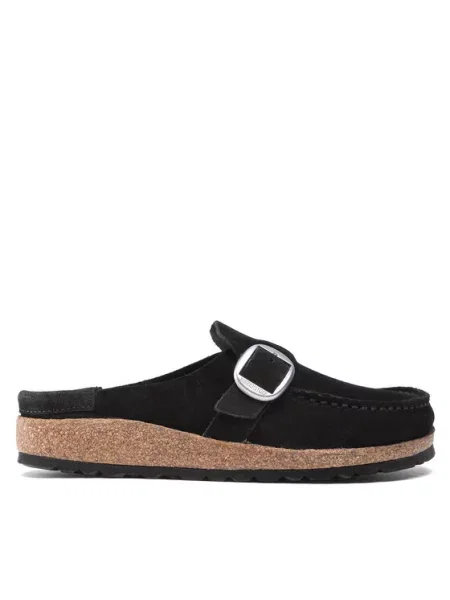 Klapki Birkenstock zamszowe czarne