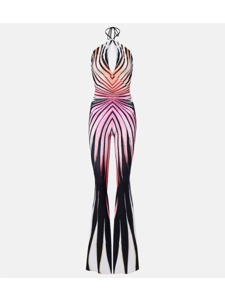 Salopetă Roberto Cavalli cu imagine cu gât halter