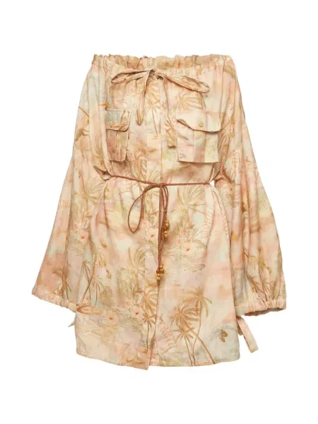 Rochie mini Zimmermann cu imagine roz