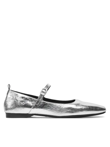 Кожени балеринки Vagabond Shoemakers DELIA сребристо