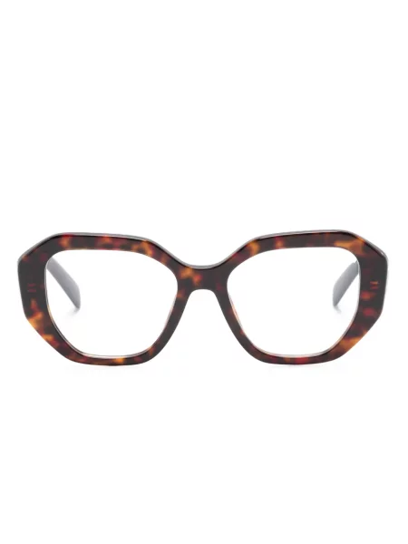 Ochelari de soare Prada Eyewear cu imprimeu geometric maro