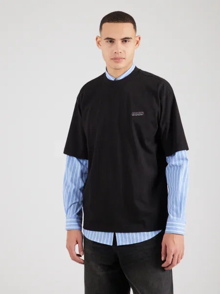 BOSS ORANGE Tricou Te_Mixdenim negru