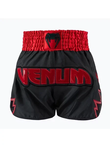 Тренувальні шорти Venum Inferno Muay Thai charcoal grey/red сірі