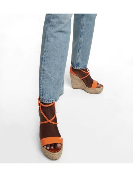 Sandali Christian Louboutin s polno peto oranžna