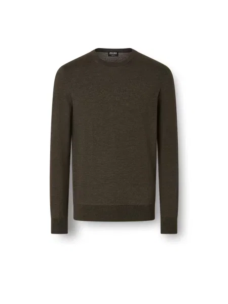 Hanorac crewneck Zegna verde