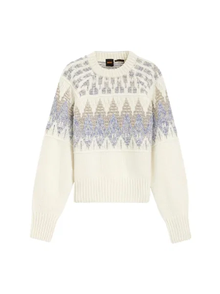 Dzianinowy sweter Hugo biały