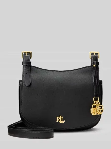 Torebka crossbody Lauren Ralph Lauren skórzana czarna