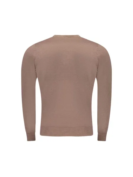 Dzianinowy sweter Cavalli Class brązowy