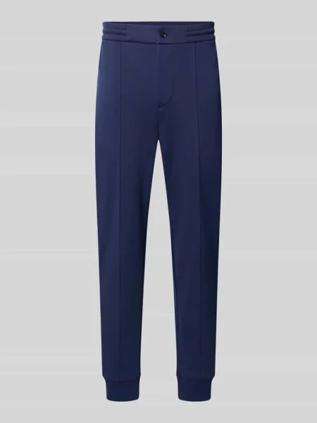 Spodnie dresowe o luźnym kroju z wyhaftowanym logo model MESH FACE' Polo Ralph Lauren granatowe