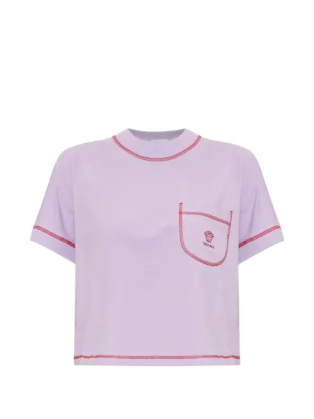 Tricou Versace cu broderie violet