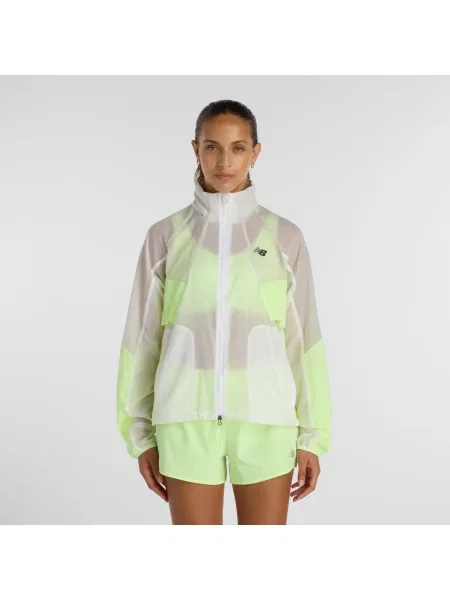 New Balance Běžecká Bunda Rc / neonově žlutá bílá