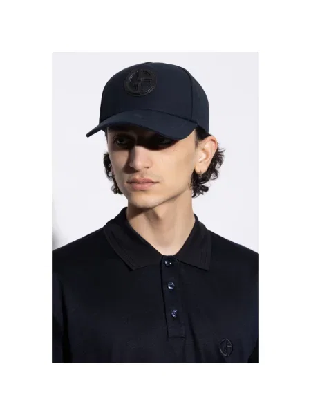 Czapka z daszkiem Giorgio Armani niebieska